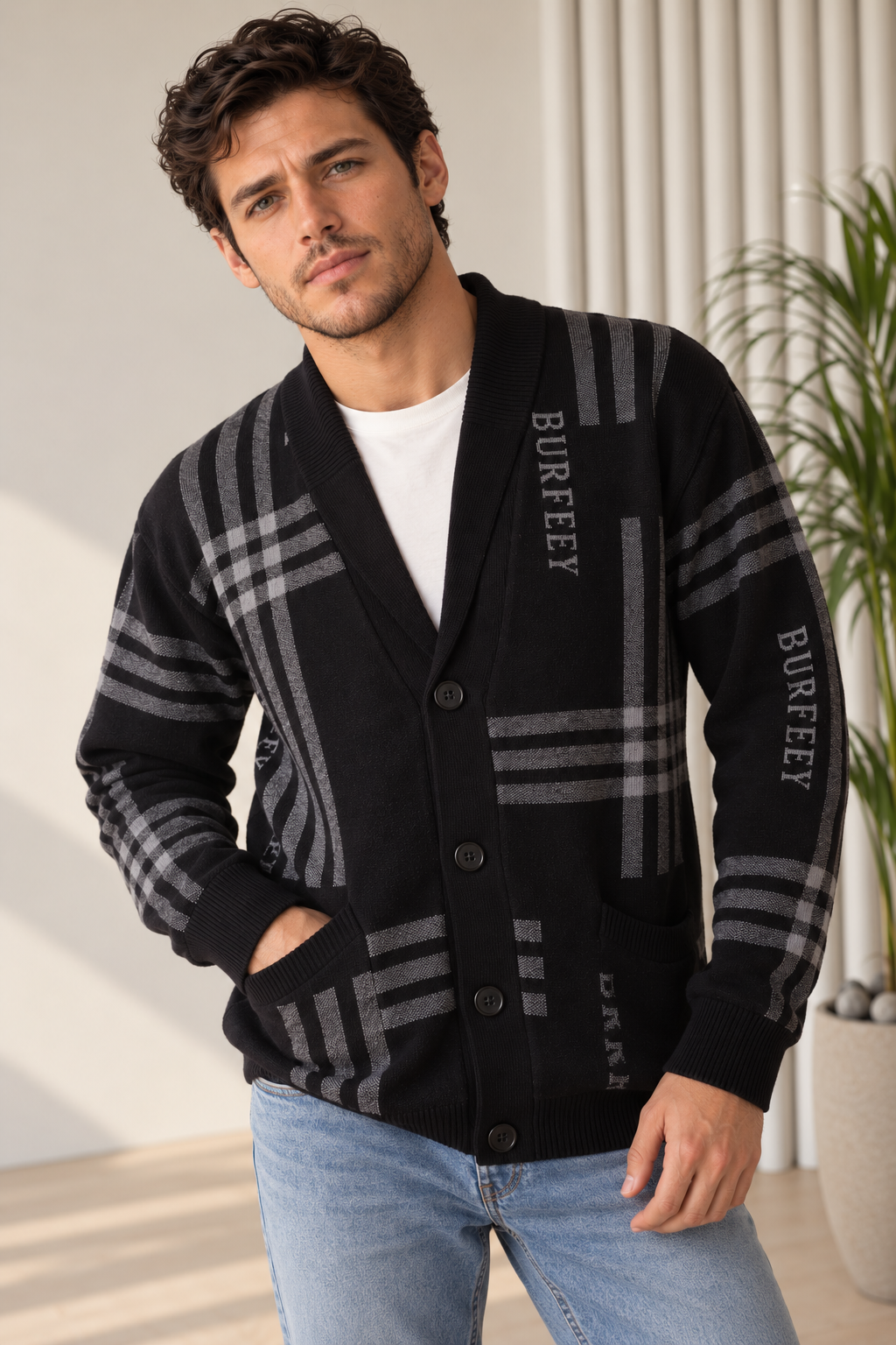 SACO TEJIDO BOTÓN 1381